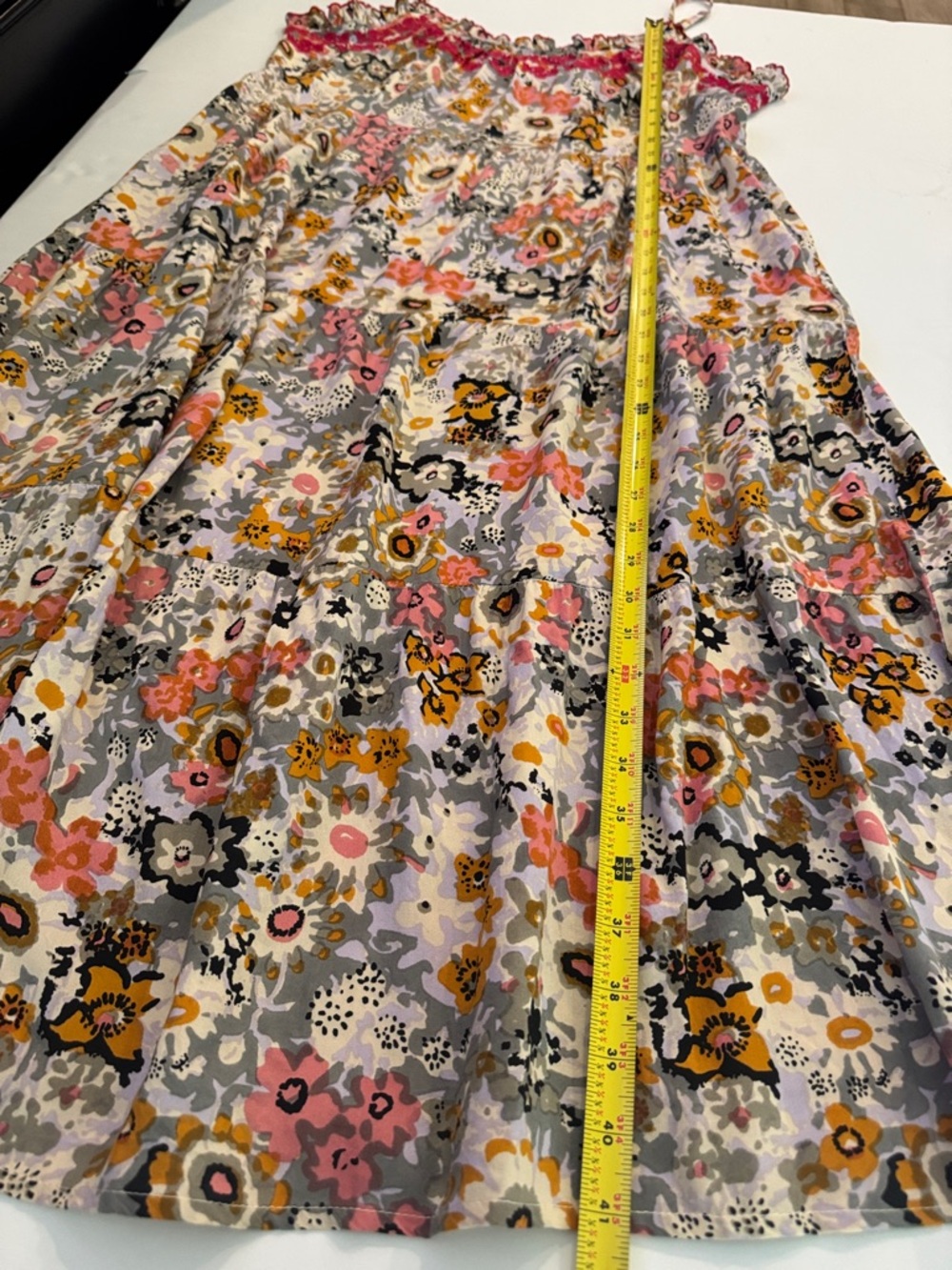 Natural Life Avery Boho Floral Midi Sundress, Pink Embroidered Trim, & Pockets! - Picture 15 of 15